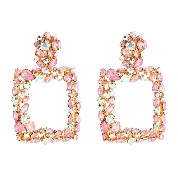 Sofia Pink Diamanté Earrings